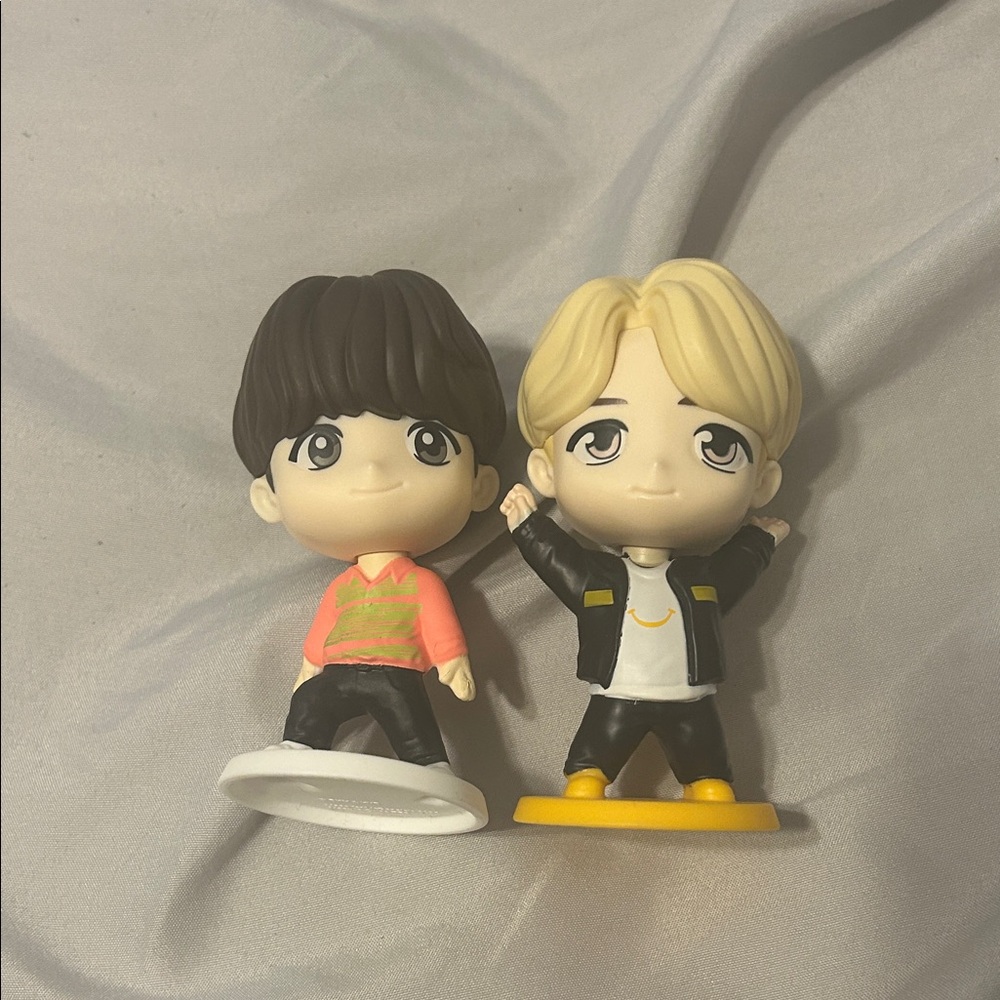 Charming Duo Action Figures - Black, Yellow, and Pink
